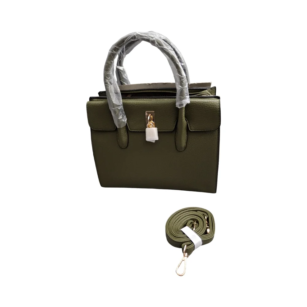 New La Terre Green Handbag with crossbody strap